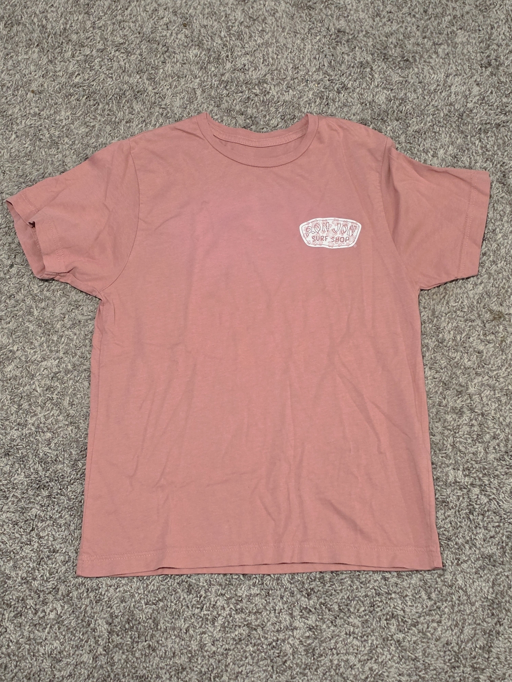Kids' Short Sleeve Tee in Dusty Pink with Surf Shop Logo